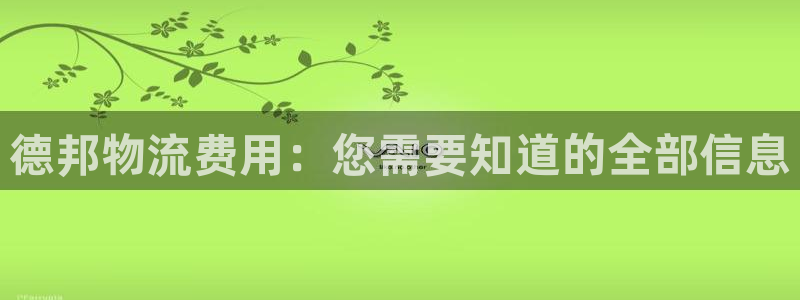 28圈口：德邦物流费用：您需要知道的