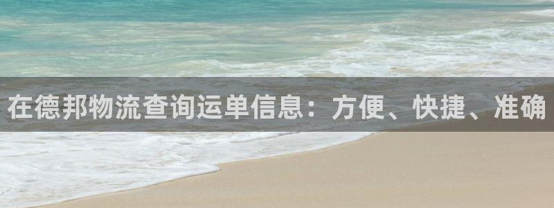 28圈技巧：在德邦物流查询运单信息：