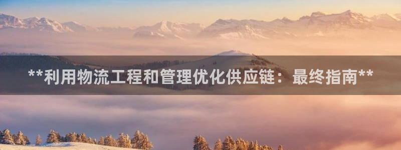 28圈注册地址：**利用物流工程和管