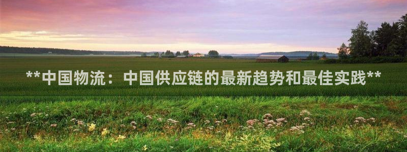 28圈违法吗：**中国物流：中国供应